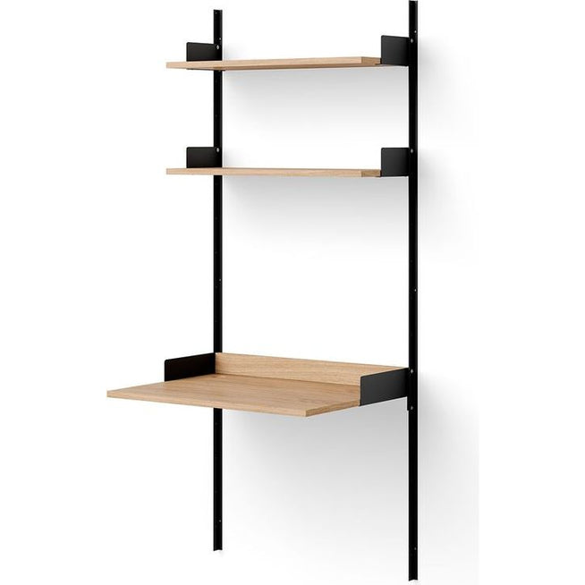 Photo of New Works Study Shelf - Reolsystem - Oak / Black - H190 X W83,5 X D60,5 Cm