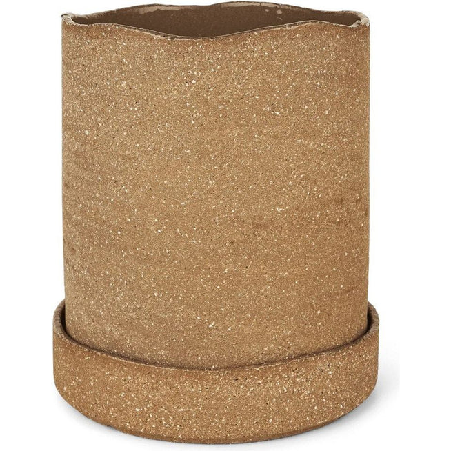 Photo of Uneru Pot - Jar - Brown - Large - H19.5 x Ø16 cm