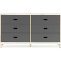 Thumbnail photo of Kabino Dresser - Chest of drawers - Grey / 6 drawers - L: 146.5 x D: 41 x H: 83 cm