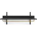 Thumbnail photo of Sector Rack Shelf B: 87 Cm - Black Ash/brass