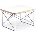Occasional Table Ltr Top White Underframe Chrome - Small Table & Side Table - Charles & Ray Eames - White - Metal/Wood
