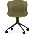 Thumbnail photo of Hyg Chair Swivel 4w - Kontorstol - Olive - Sort Aluminium - H: 84 X L: 54 X D: 53,5 X Sh: 46 Cm