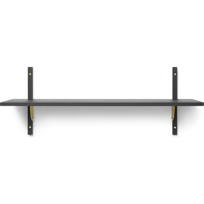 Photo of Sector Shelf - Hylde - Sort Ask/messing - S/w - W: 87 X D: 26,1 X H: 34 Cm