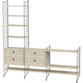 Thumbnail photo of String Floor Headboard 200, Black, 2-pack - Shelving - Nils Strinning - Black - Metal