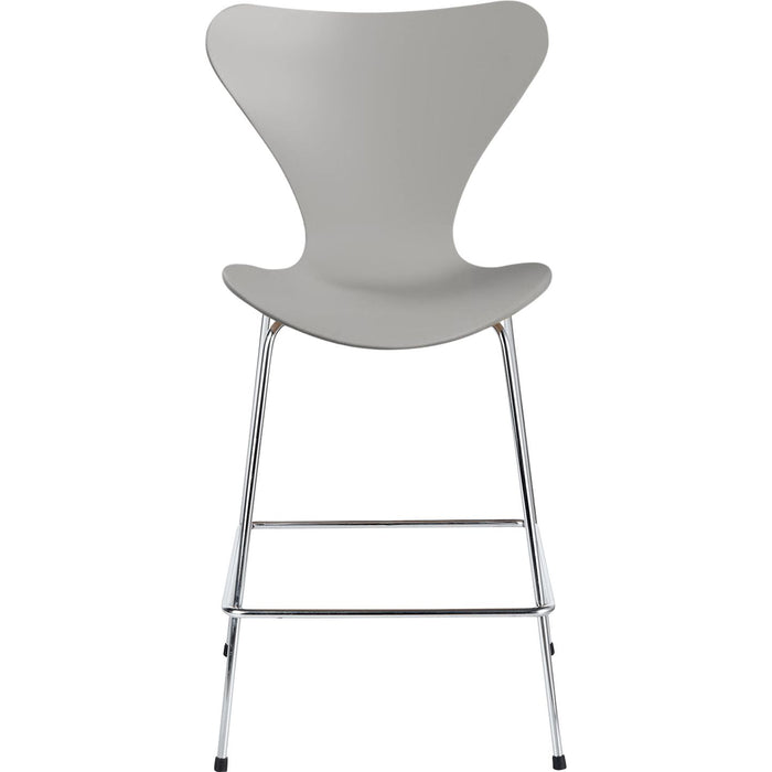 3187 Sjuan, Lacquered Beech veneer, Ninegrey - Bar stools & Bar stools - Arne Jacobsen - Grey - Metal/wood