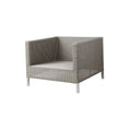 Thumbnail photo of Connect Lounge Chair, Cushion: Brown, Cane-line Weave, Cane-line Natté, Legs: Galvanized Steel - Outdoor Armchairs - Cane-line Design Team - Metal/Textile Material