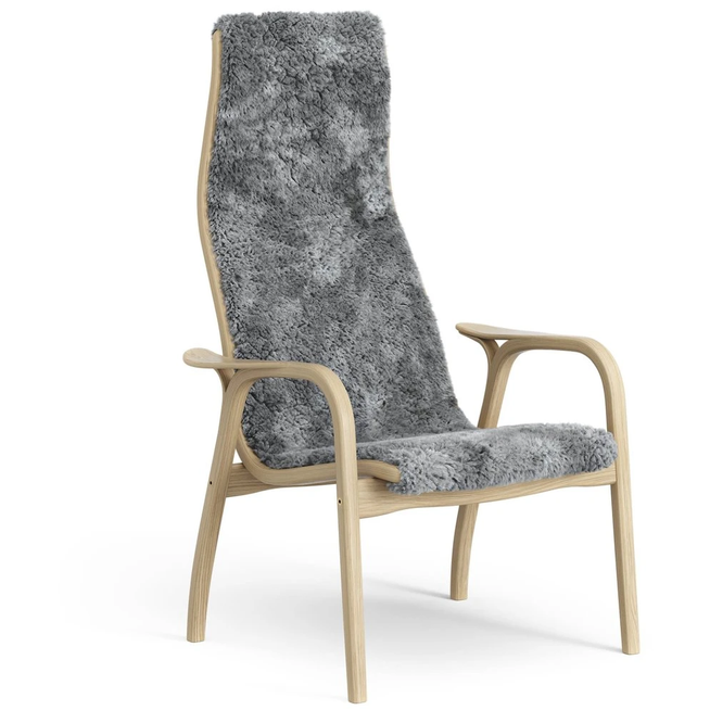 Photo of Lamini Children's Arm Chair Laquered Oak/sheep Skin