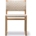 BM61 Chair Rattan, Lacquered Oak Stand
