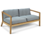 Virkelyst Sofa, Teak, Fossflakes Padding, Outdoor Textile /