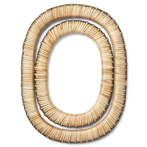 Photo of Weave Trivets - Bordskåner - Weave Trivets - Set Of 2 - Natural/black - W16.2 X D21 X H1.2 Cm