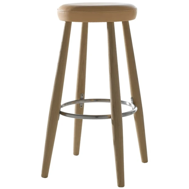 Photo of Ch58 Bar Stool Sif 90 Leather-Soaped Oak Stand