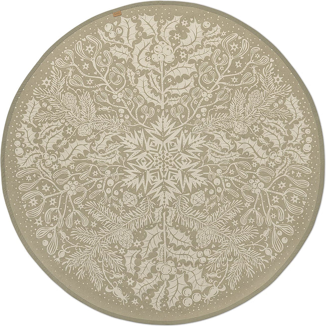 Photo of Winter Forest Tree Blanket - Carpet - Sage - Ø120 cm