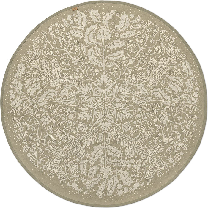 Photo of Winter Forest Tree Blanket - Carpet - Sage - Ø120 cm