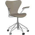 3217 Sjuan - Upholstery, Leather, Natural - Desk chairs - Arne Jacobsen - Beige