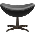 3127 Egg Footstool Leather Grace, Black - Footstools - Arne Jacobsen - Black - Leather/metal/synthetic