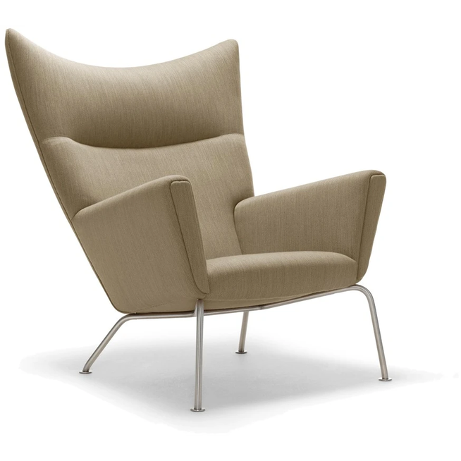 Photo of Ch445 Wing Chair Armchair Remix 233-Stainless Steel Legs