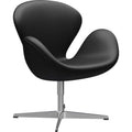 Thumbnail photo of 3320 Swan Lounge Chair | Leather | Satin Polished Steel Stand