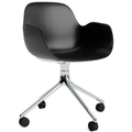 Thumbnail photo of Form Armchair Swivel 4w Alu - Kontorstol - Black / Aluminum - H79 X W56 X D52 X Sh44 Cm