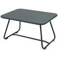Sixties Low Table Storm Grey 26 - Small Tables & Side Tables Outdoor - Frédéric Sofia - Grey - Metal