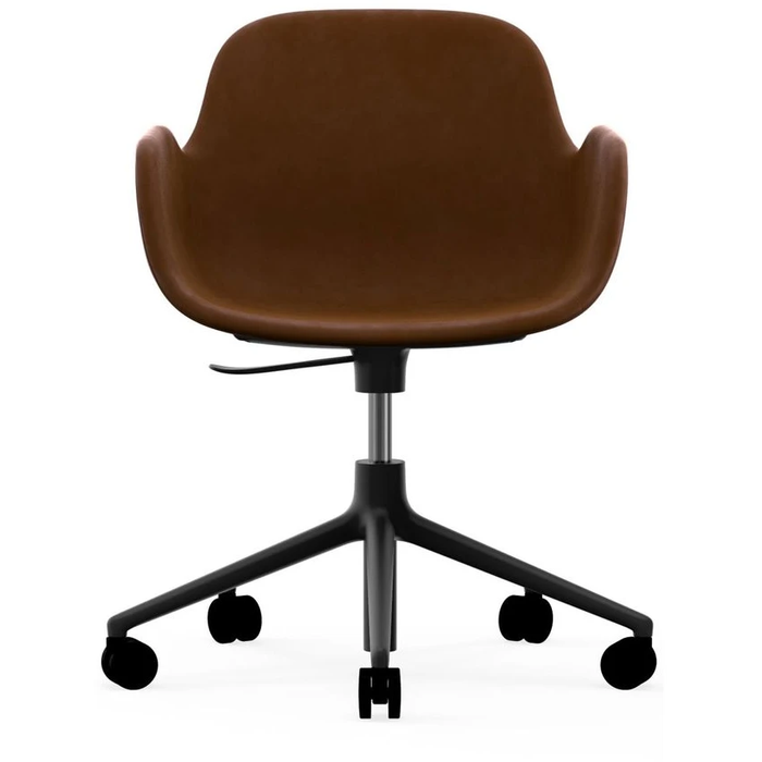 Photo of Form Armchair - Swivel frame 5w Gas lift fully upholstered - Office chair - Frame: Black Aluminium / Fabric type: City velvet vol. 2 26 - L: 72.5 x H: 73/86 x Sh: 37/50 cm