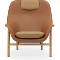 Thumbnail photo of Drape Chair High - Lænestol - Ultra Leather / Oak - H103 X W93 X D84 X Sh43 Cm