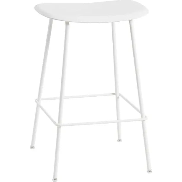 Photo of Fiber Bar Stool, Tube Base, H:65cm, Natural White/white - Barstolar & Barpallar - Iskos-berlin - Vit - Metall/syntetiskt