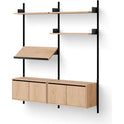 New Works Living Shelf Cabinets Low W. Doors - Reolsystem - Oak /