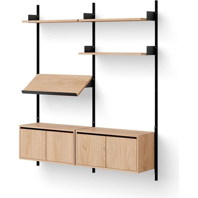 Photo of New Works Living Shelf Cabinets Low W. Doors - Reolsystem - Oak /