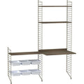 Thumbnail photo of String Floorboard 200 X 30 Cm - Brown - 2-pack - Shelving System - Metal