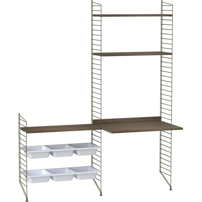 Photo of String Floorboard 200 X 30 Cm - Brown - 2-pack - Shelving System - Metal
