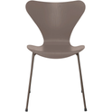 3107 Seven, coloured box, Venetian Red, Underframe Brown Bronze - Dining chairs - Arne Jacobsen - Red - Metal/wood