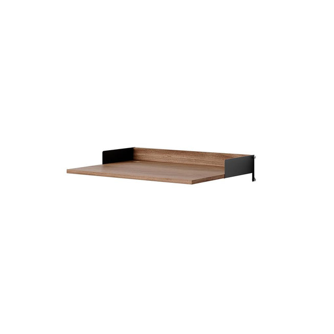 Photo of New Works Desk Kit - Hylde - Walnut / Black - H15 X W80 X D55 Cm
