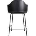 Harbour Counter Chair Black Steel Base Shell Black - Barstolar & Barpallar - Norm Architects - Svart - Metall/syntetiskt/plast