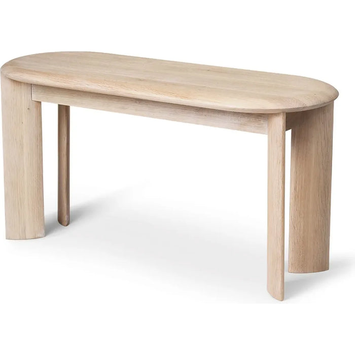 Photo of Bevel Bench - Bænk - White Oiled Oak - W90 X H45 X D35 Cm