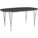 B613 Superellips, 120x180 Cm, Laminat, Vit, Krom - Matbord - Arne Jacobsen,bruno Mathsson,piet Hein - Vit - Metall/trä
