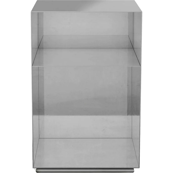 Photo of Holme Bedside Table Chrome 37x37x60 Cm - Sängbord - Silver - Metall