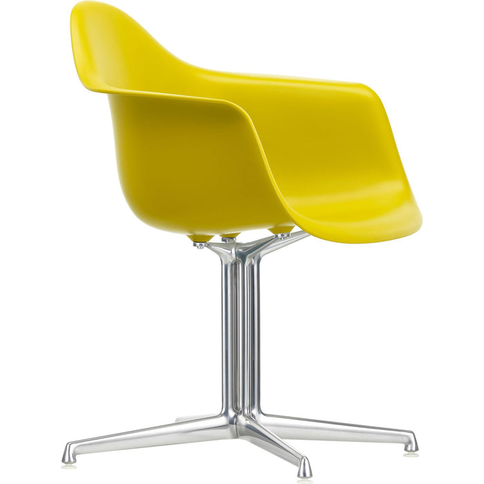 Eames Plastic Armchair Dal - 34 Mustard - Aluminium Polished - Matstolar - Charles & Ray Eames - Gul - Metall/plast
