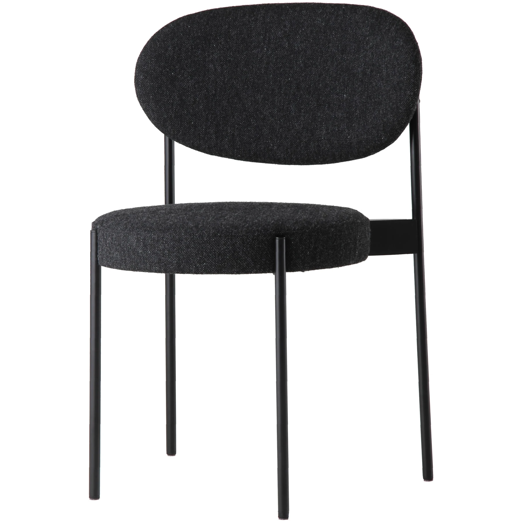 Series 430 Chair, Black Frame, Upholstered, Hallingdal, Col. 180 - Matstolar - Verner Panton - Beige - Metall/textilmaterial