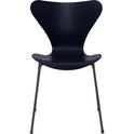 3107 Seven, Coloured Ash, Venetian Red, Underframe Warm Graphite - Dining chairs - Arne Jacobsen - Red - Metal/wood