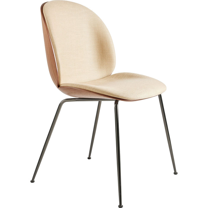 Photo of Beetle Dining Chair, Front Upholstered, Conic Base