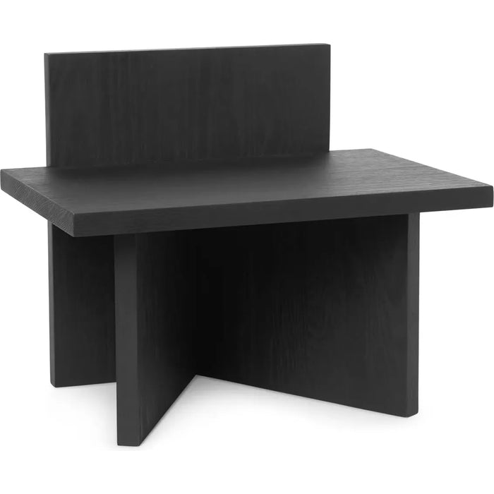 Photo of Oblique Stool - Skammel - Black Oiled Oak - B40 X H33 X D29 Cm