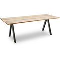 Thumbnail photo of Overlap Table, Western Red Cedar Fsc Mix, Steel / Hunter Green - Matbord Utomhus - Taf Studio - Grön - Metall/trä
