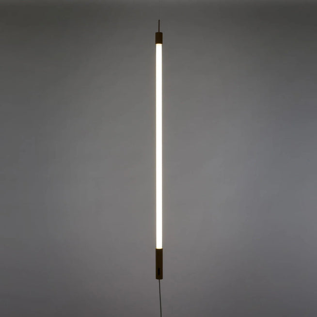 Photo of Linea Neon Lamp - White - Shade Lamps - Wood-colored