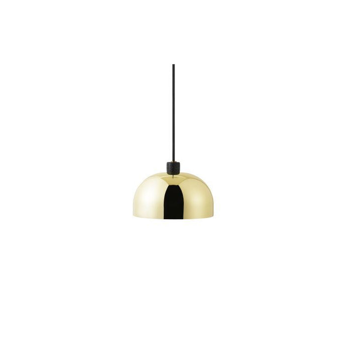 Photo of Grant Pendant Lamp Brass, Small- Steel, Granite