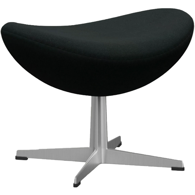 Photo of Ägget Footstool, Fabric, Tone - 128 - Footstools - Arne Jacobsen - Black - Metal/Textile/Synthetic