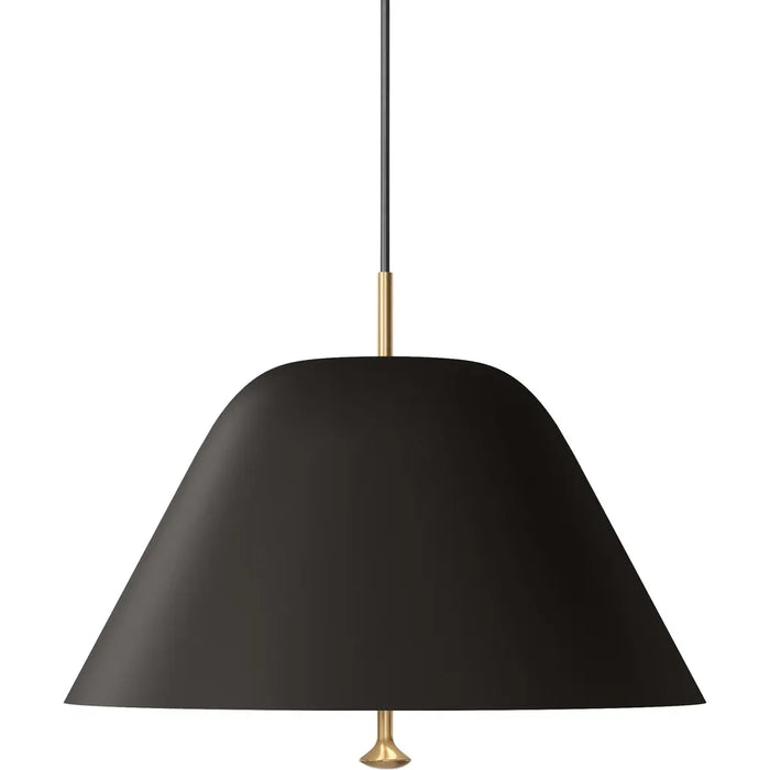 Photo of Levitate Pendant, 40, Black, Brass - Pendant Lights - Afteroom - Black
