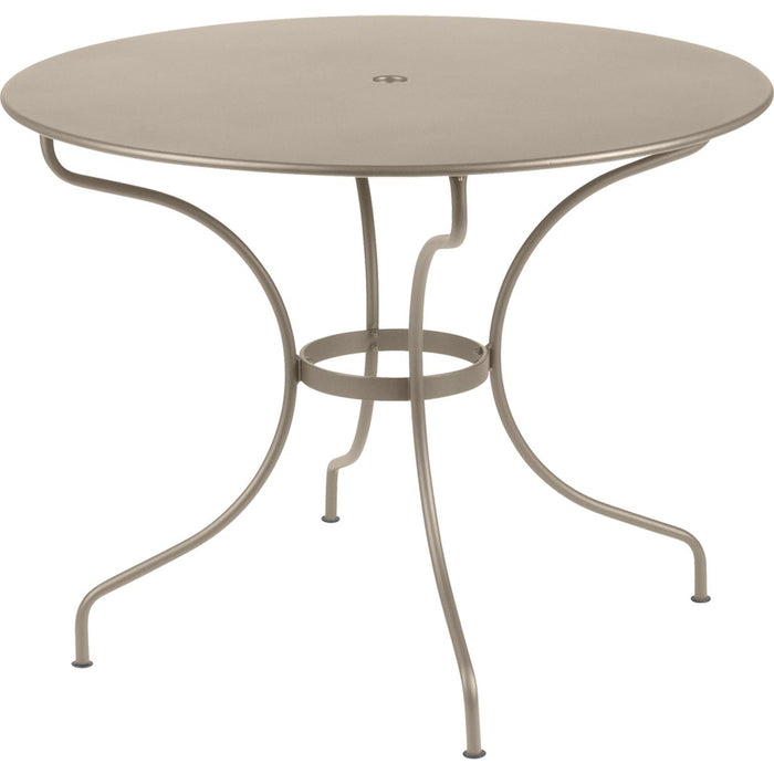 Photo of Opera Table Ø 96 CM - Nutmeg - Outdoor Dining Table - Beige - Metal