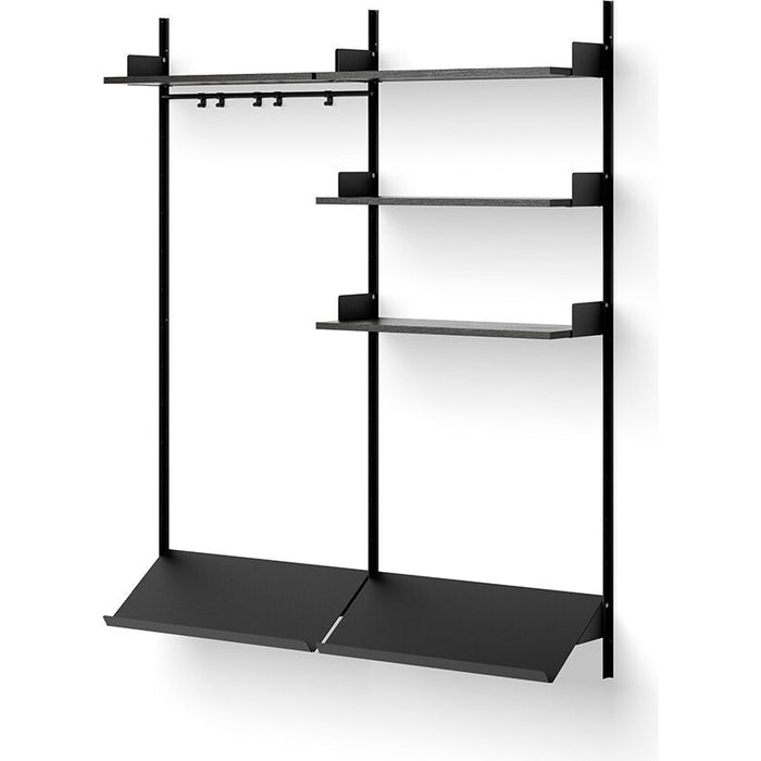 Photo of New Works Wardrobe Shelf 3 - Reolsystem - Black Ash / Black - H190 X W163,5 X D35,5 Cm