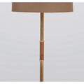 Thumbnail photo of Brass and Beechwood Floor Lamp