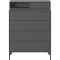 Thumbnail photo of Keep Chest Of Drawers - Anthracite / Black Legs - Byråer - Peter J. Lassen - Svart - Trä